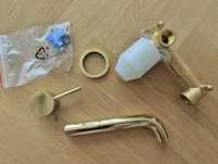 HushLab Lukka Gold bateria umywalkowa podtynkowa złoty połysk HLLG1801