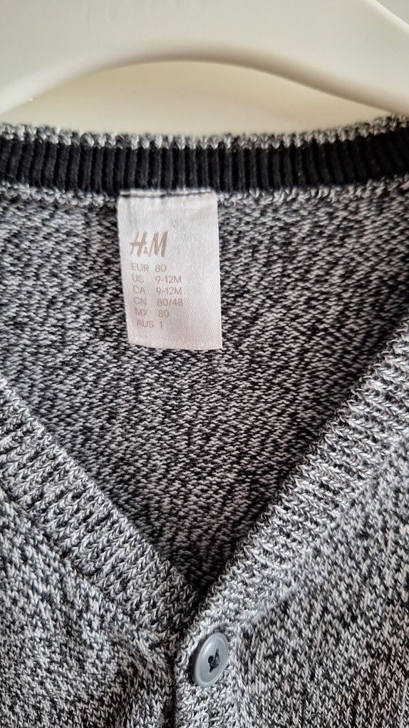 HM szary sweterek sweter 9-12 80