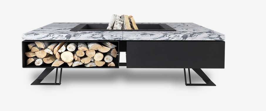Palenisko ogrodowe tarasowe Hetta Supply Square 120 cm stal/beton HPC