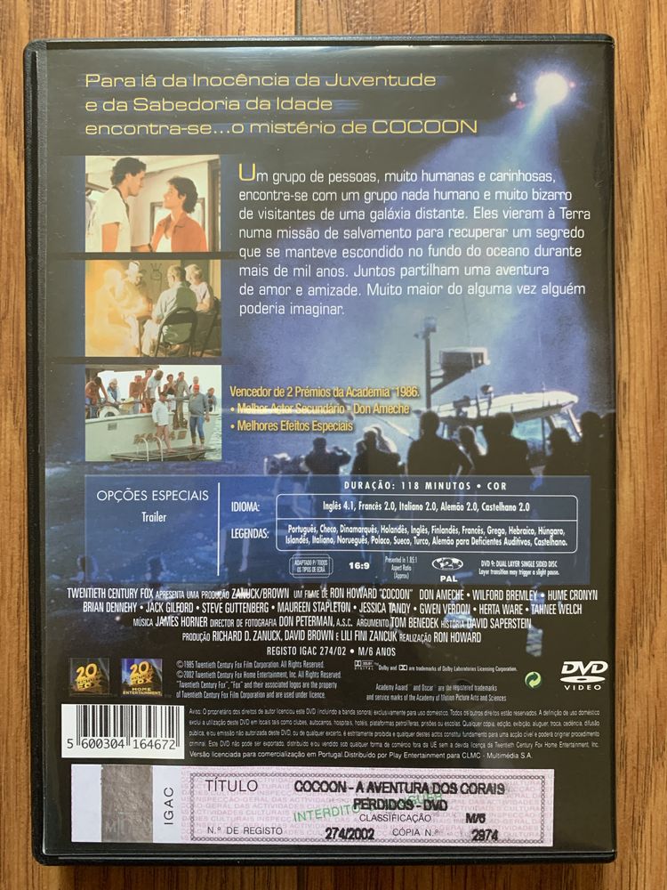 Cocoon - A Aventura dos Corais Perdidos - dvd