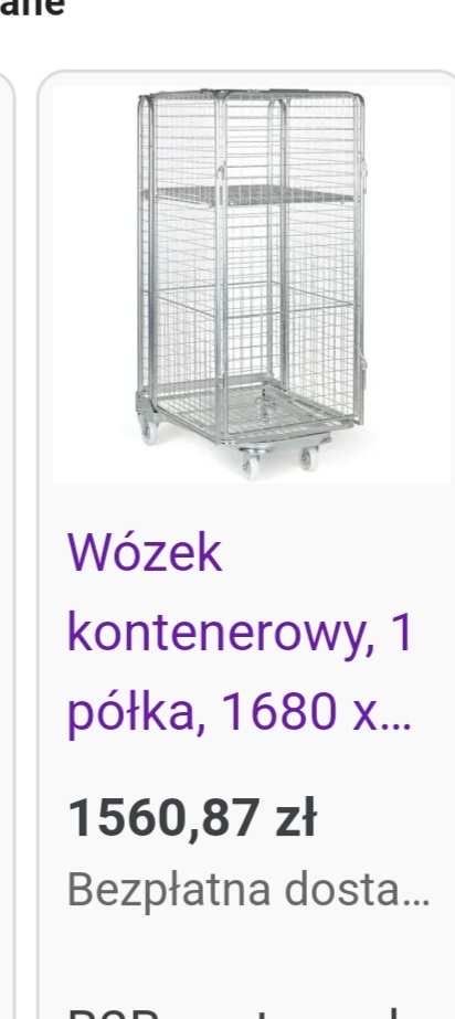 Wózek kontenerowy składany 9 sztuk