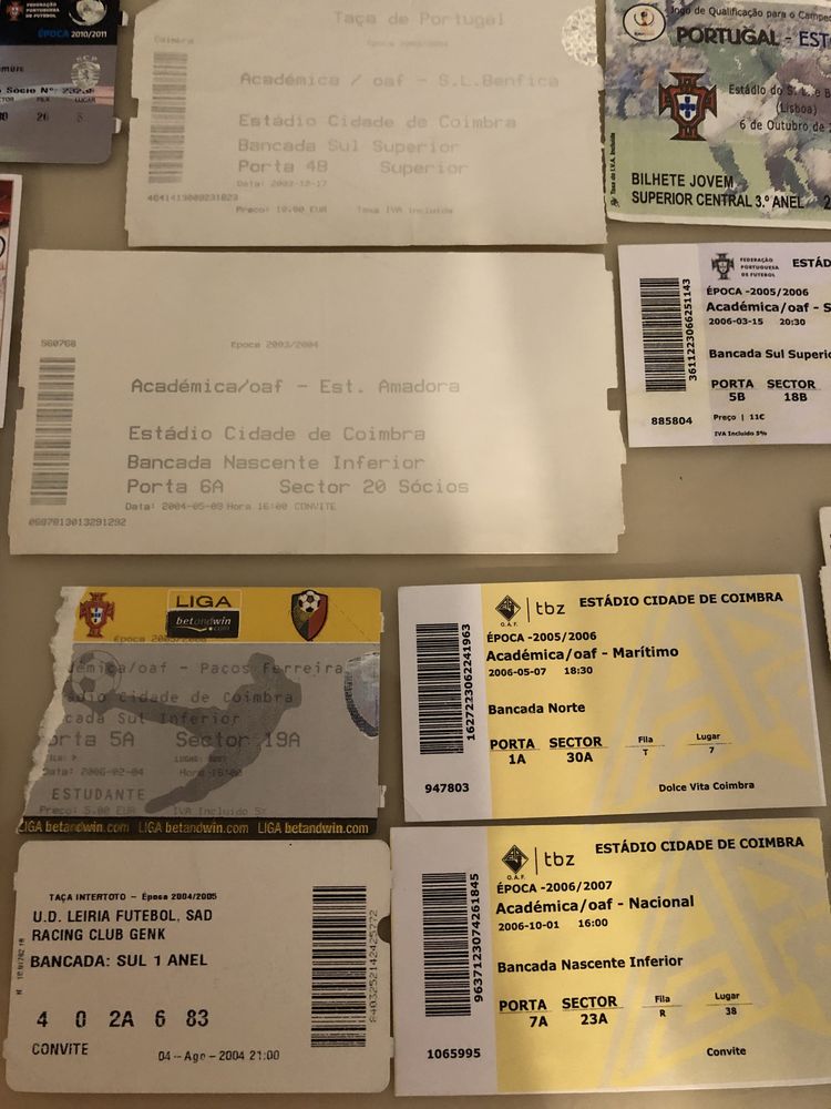 Bilhetes de Futebol
