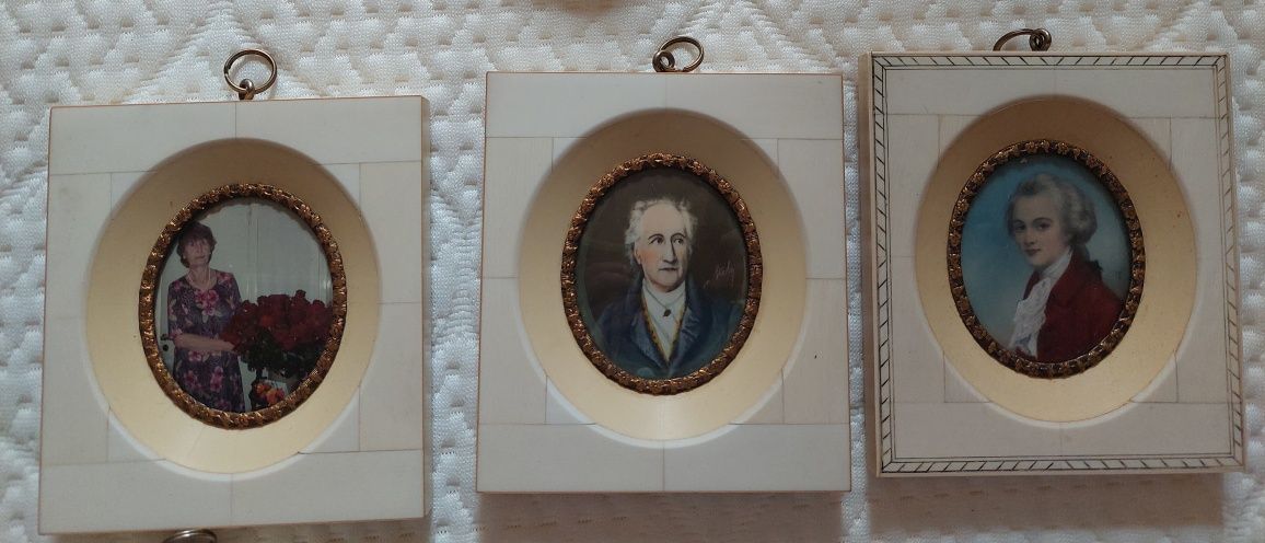 miniatura na kości portret Wolfgang Amadeusz Mozart