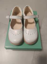 Buty dla dziewczynki białe wizytowe 32 Clarks
