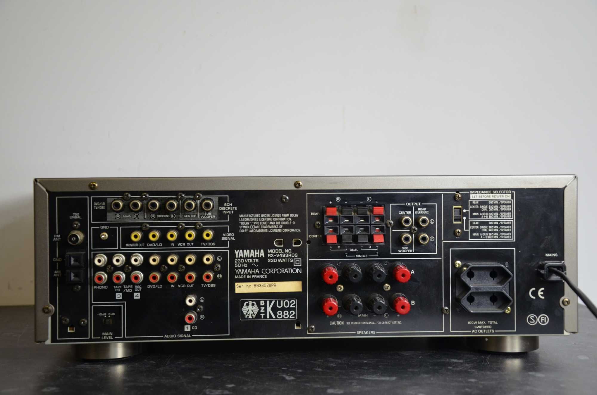 Amplituner YAMAHA RX-493 RDS tytanowy Okazja Oryginał