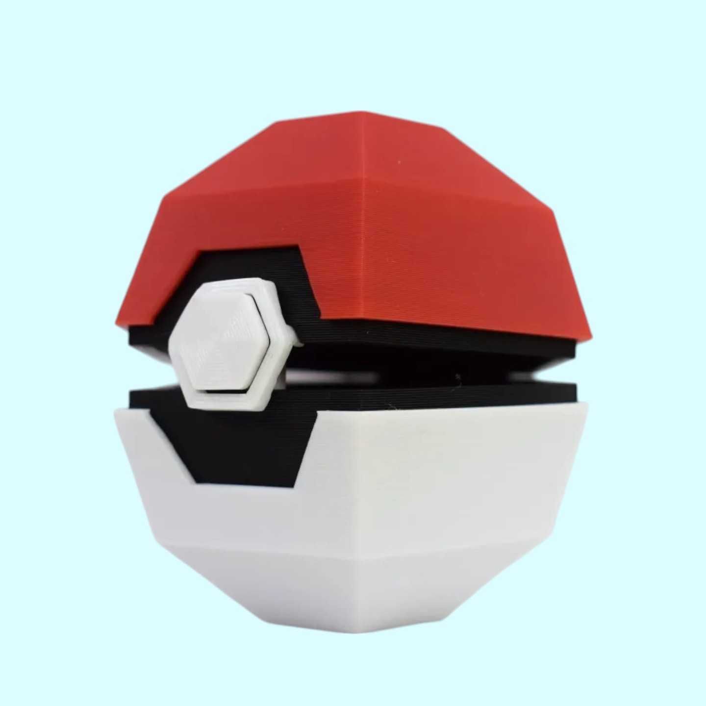 Pokebola Low Poly 3D - Colecionável Pokémon c/ Abertura