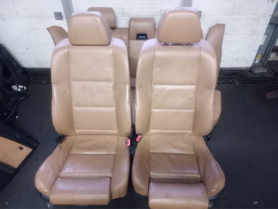 Bmw E61 lift fotele skórzane rude Mpakiet podgrzewane