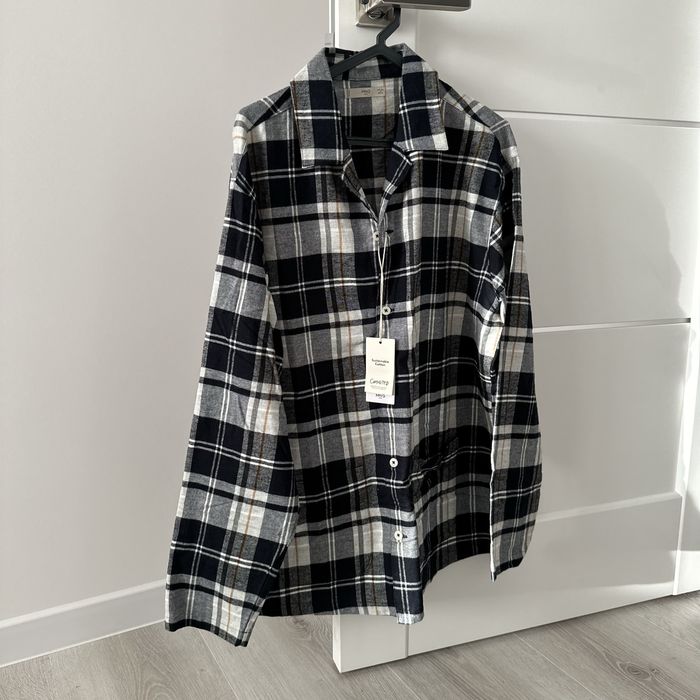 Чоловіча фланелева піжама Mango, сорочка фланелева манго, одяг для сну