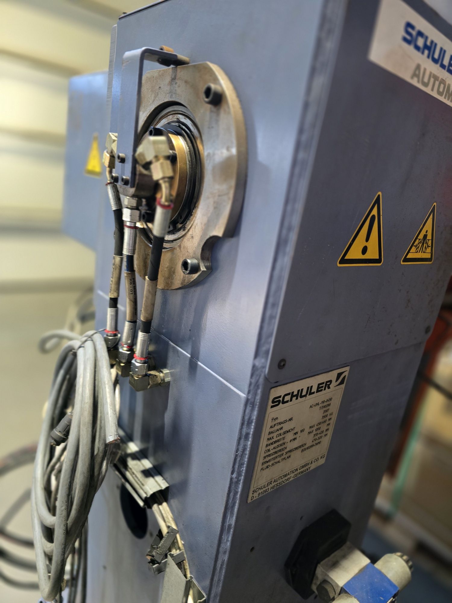 Rozwijak do blachy 500mm  3500kg z hydraulika