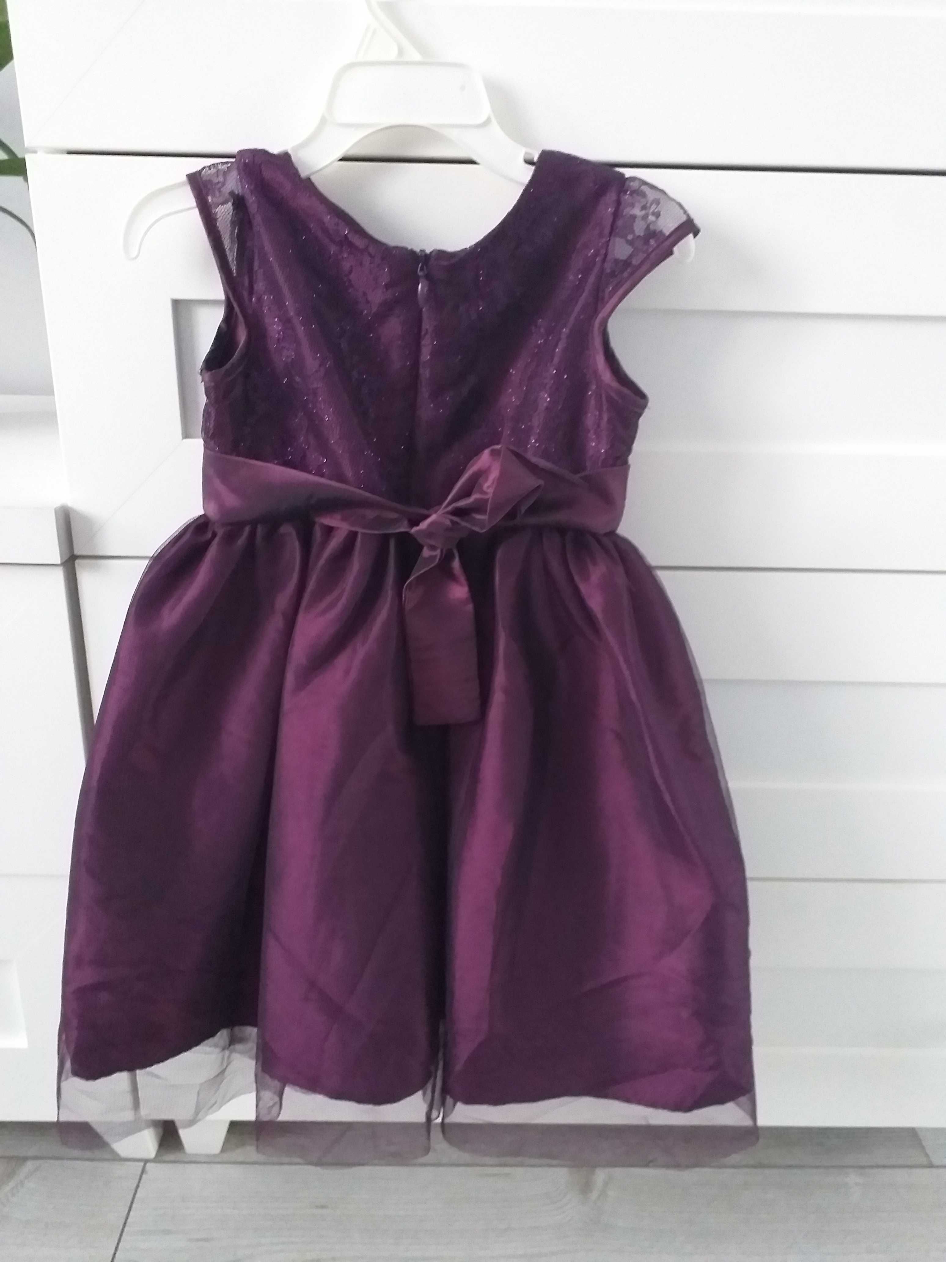 Sukienka balowa, święta, fioletowa, 92cm