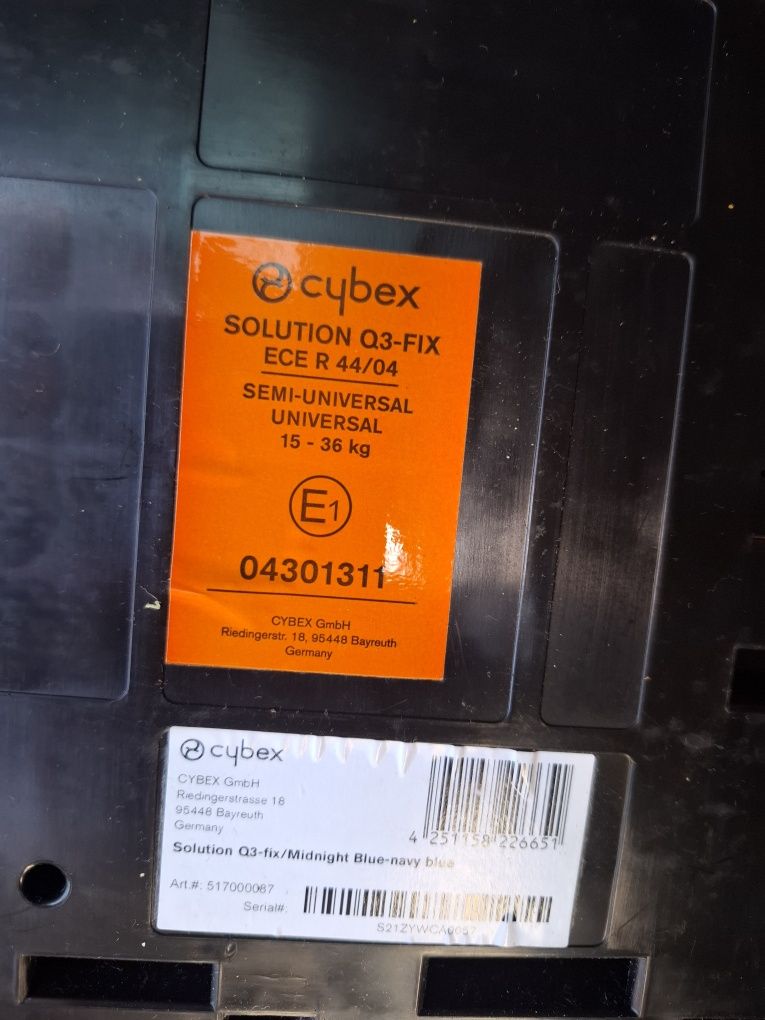 Cadeira Cybex Solution Q3 Fix Grupo 2/3