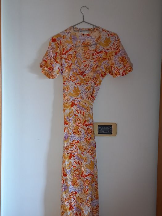 Vestido longo lefties com padrão