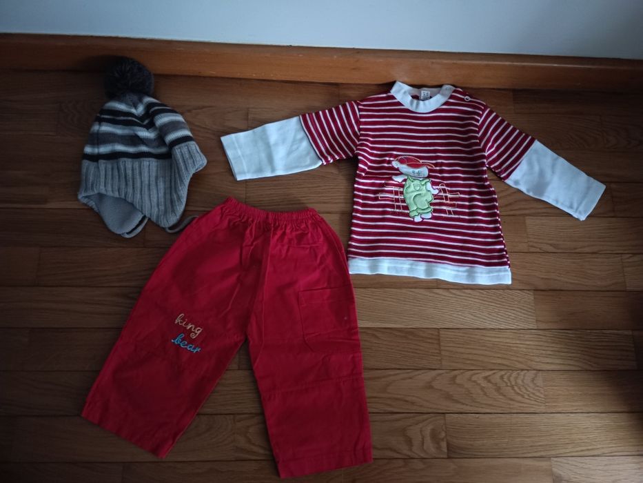 Lote de 9 peças de roupa de menino 12M de inverno