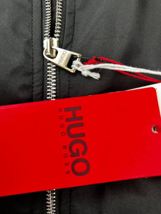 Куртка бомбер Hugo Boss чорна чоловіча куртка бомбер хюго босс чорна