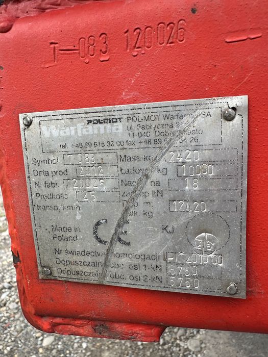 Przyczepa warfama t083