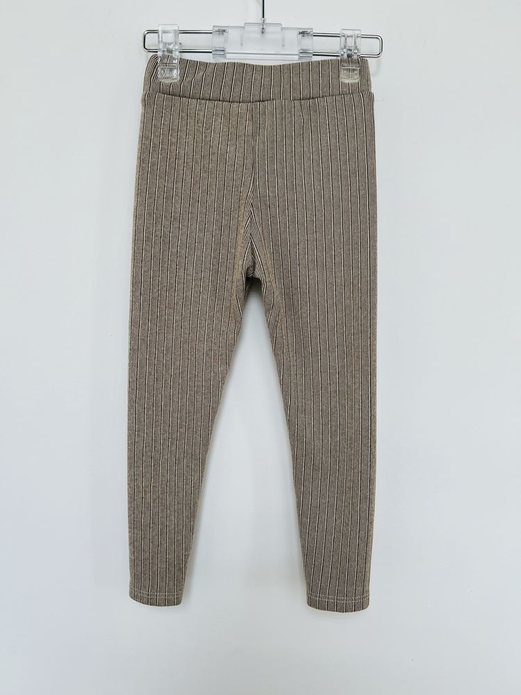 Legginsy dziewczęce prążkowane beż r.116