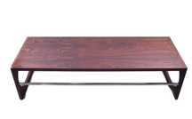 Ława modernistyczna palisander z el. chromowanymi, lata 60./70. 147 cm