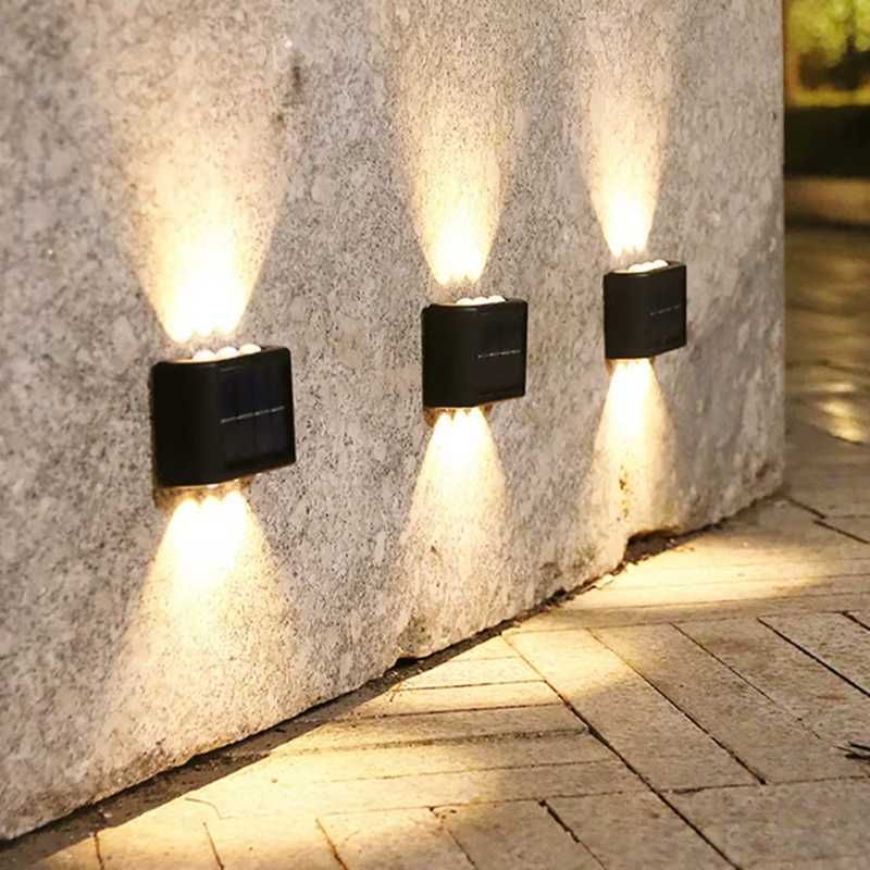 Lampa solarna elewacyjna kinkiet halogen led solarny na elewację