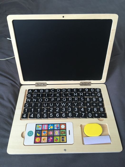 Small foot laptop drewniany zabawka prezent