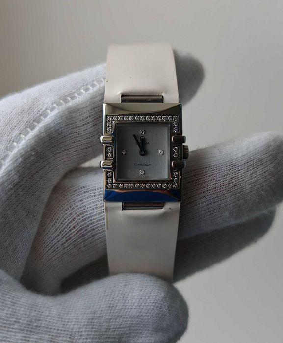 Жіночий годинник Omega Constellation 1835.36.61 Quadra з діамантами