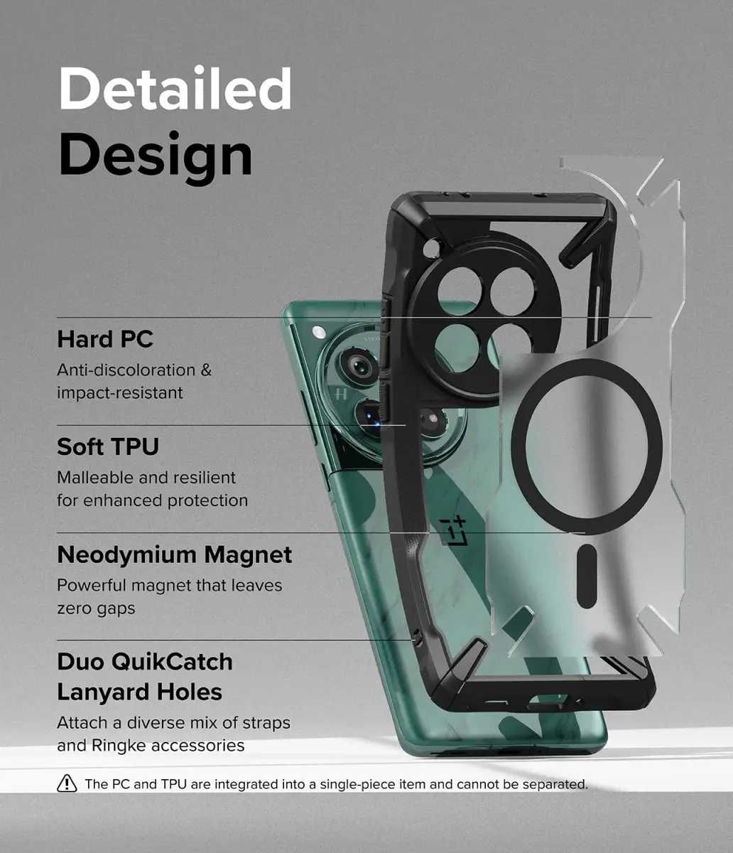 Чехол Ringke Fusion X Magnetic для OnePlus 12 Matte Black