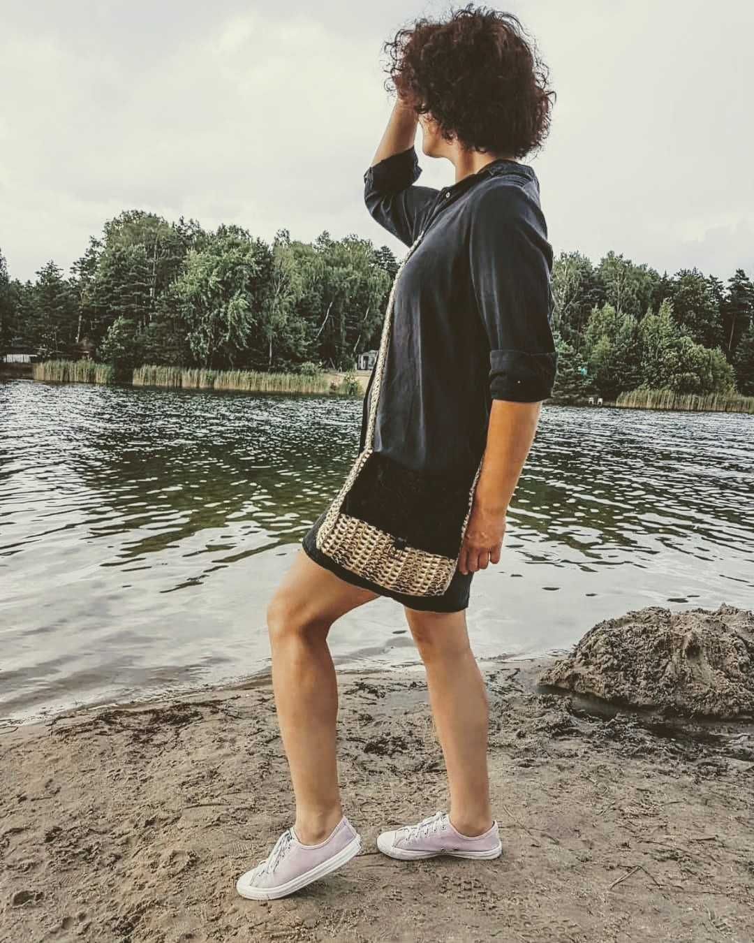 Torebka z zawleczek od puszki, ręcznie robiona, upcykling