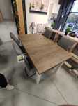 Conjunto mesa extensível + 6 cadeiras veludo. Tudo novo
