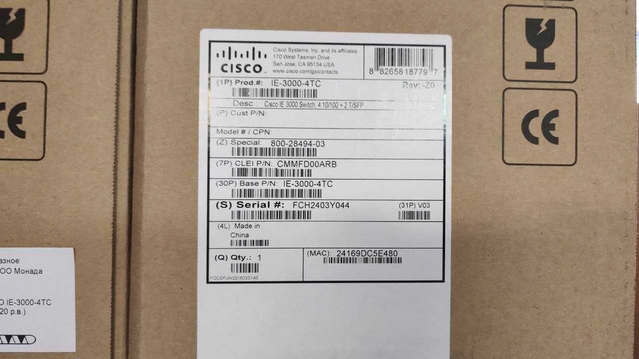 Коммутатор промышленный L2 Fast Ethernet - Cisco IE-3000-4TC