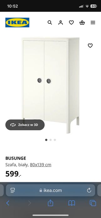 Szafa Ikea różowa