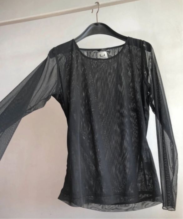 Siateczkowa bluzka przesiwtujaca transparentna alternative goth L
