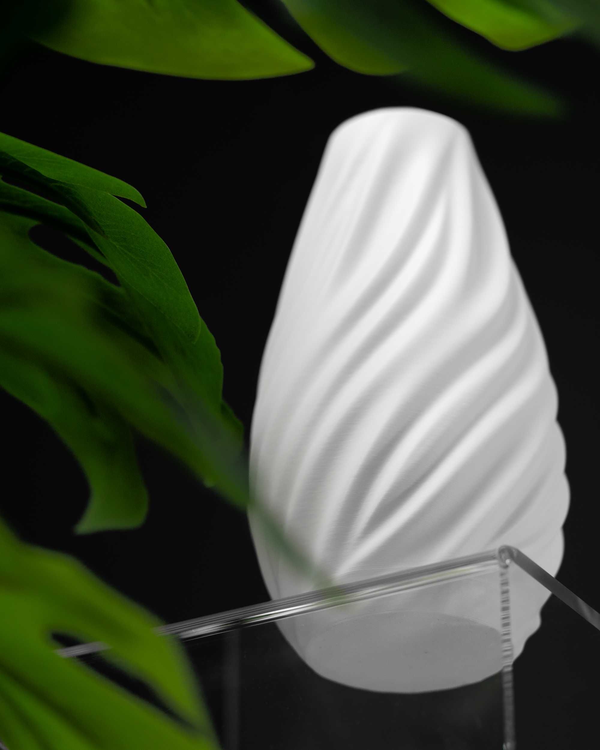 Wazon na kwiaty sztuczne suszone LEGO ICONS stylowy WAVE 3D BIAŁY