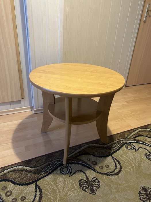 Stolik dębowy do kawy średnica 68 cm