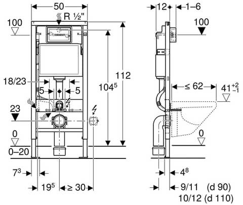 Інсталяція Geberit Delta з кнітазом KollerPool Kvadro Tornado