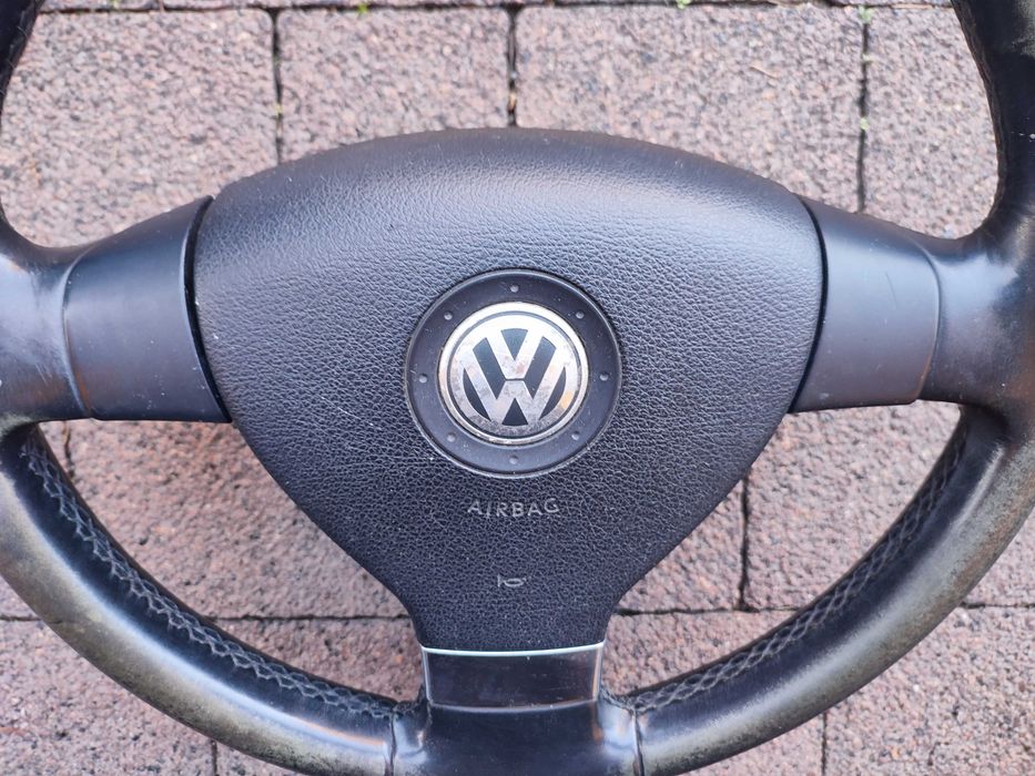 Kierownica Trójramienna Skóra VW Golf 5 V VW Passat B6