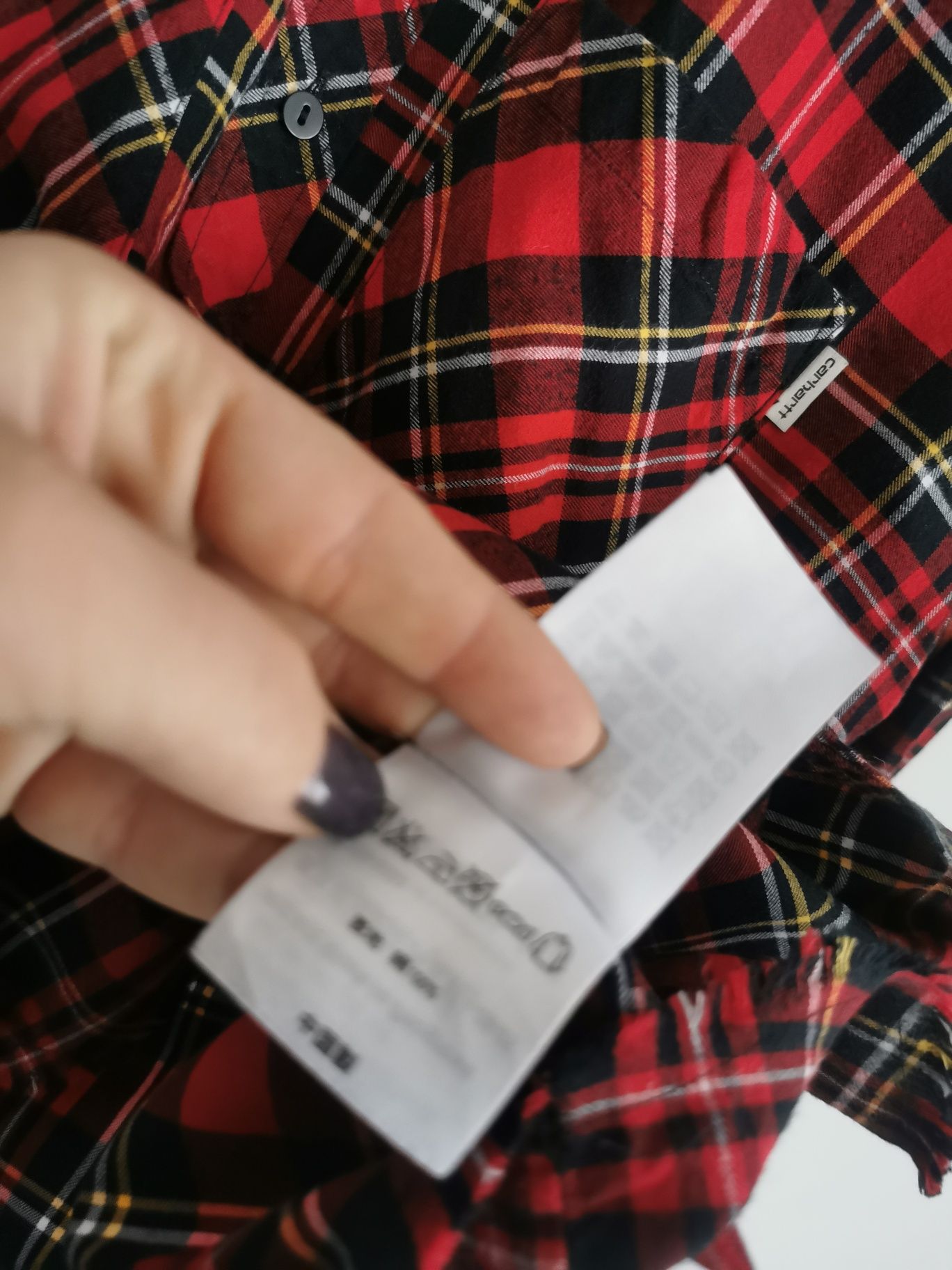 Carhartt koszula w kratkę damska bawełniana oversize