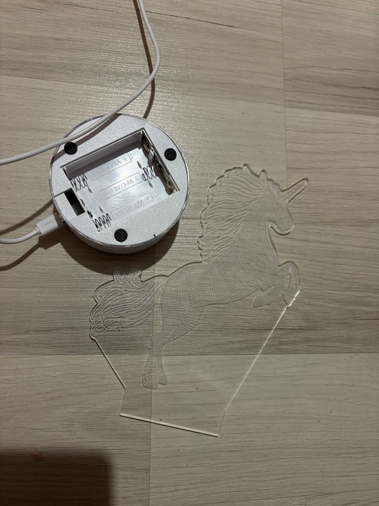 Lampka nocna led jednorożec 3D