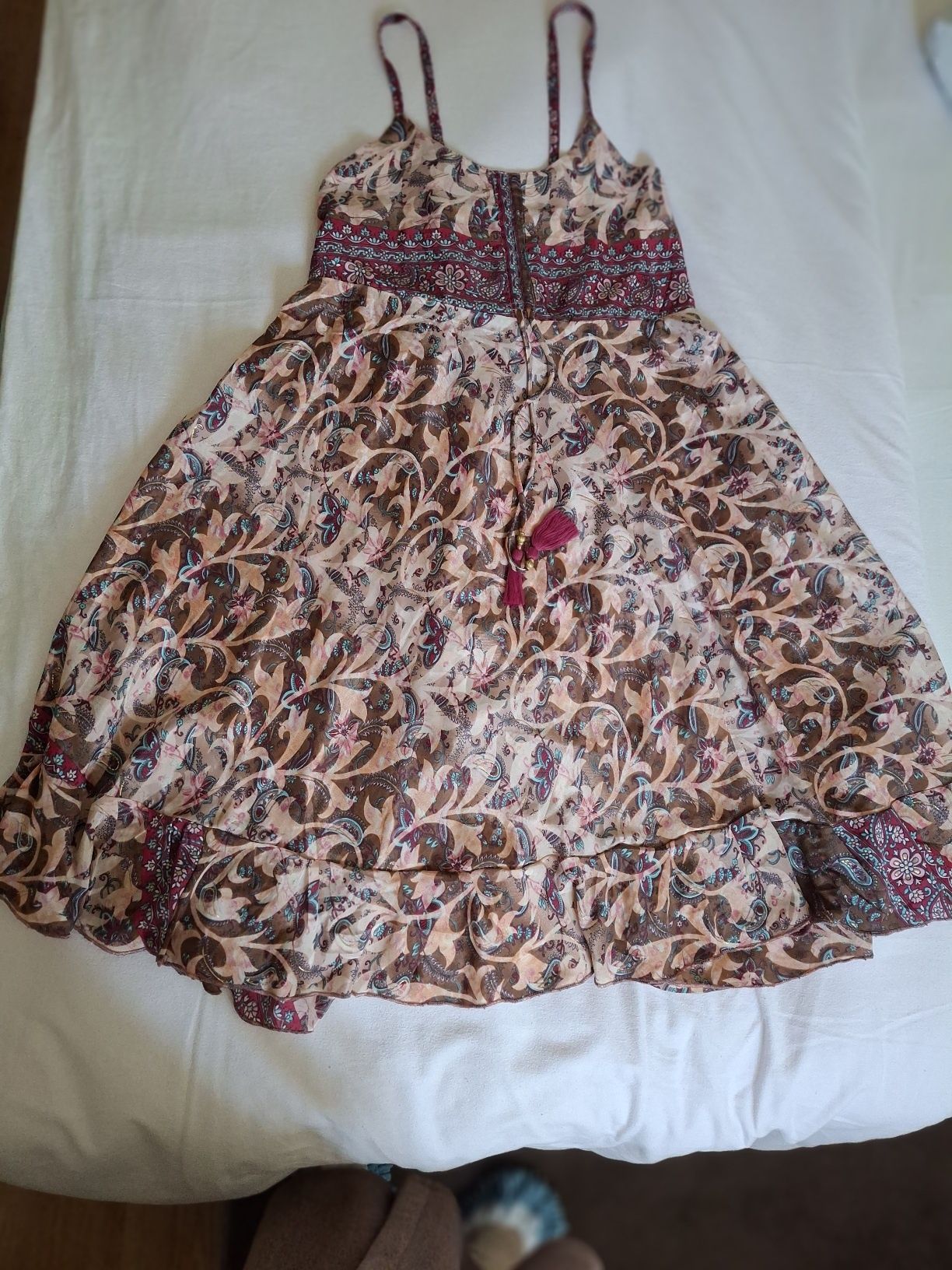Vestido seda indiana
