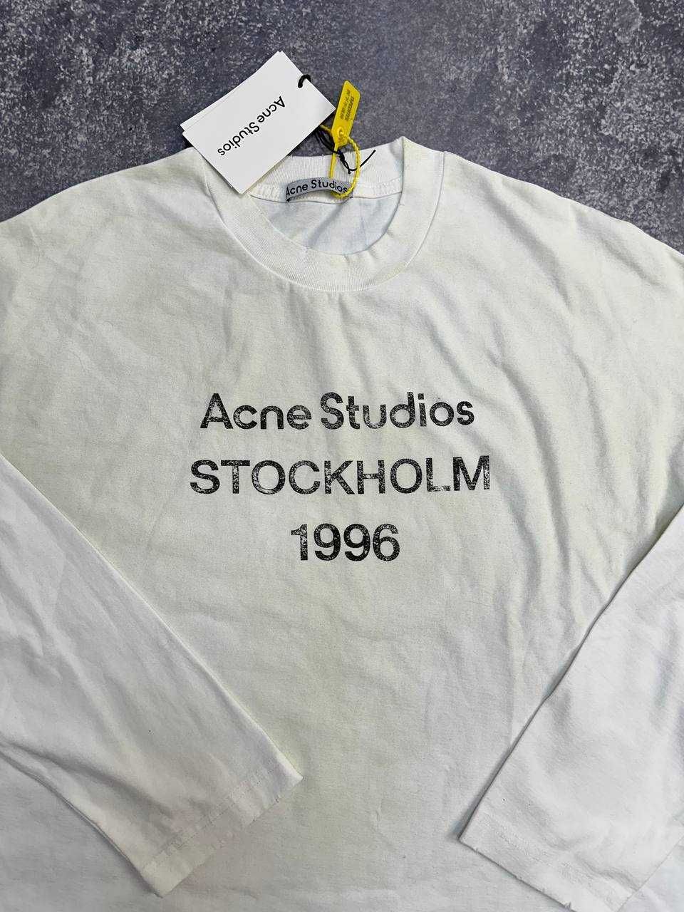 Acne Studios STOCKHOLM 1996 лонгслів лонгслив футболка  белая S M
