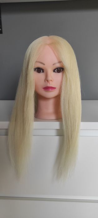 Główka fryzjerska blondynka blond włosy długie