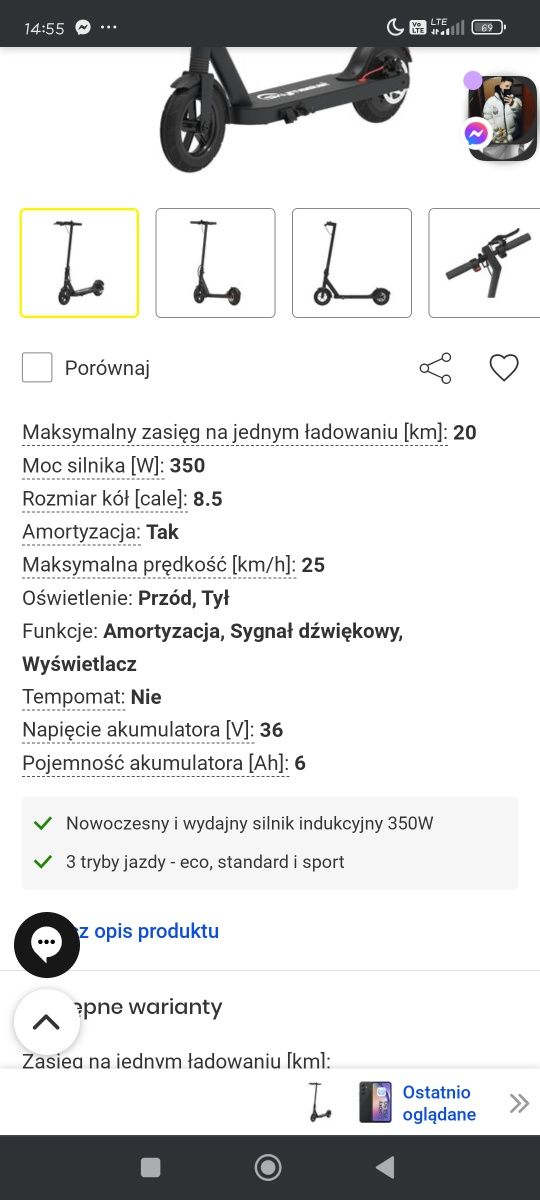 Hulajnoga elektryczna SKYMASTER Skyme Pro