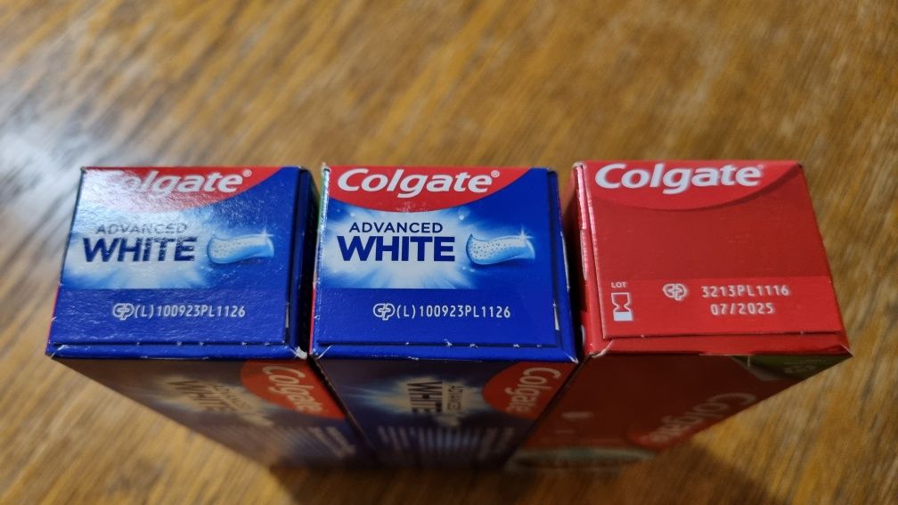 3 Pasty Colgate Advanced White Max Stain Protect pasta do zębów nowe