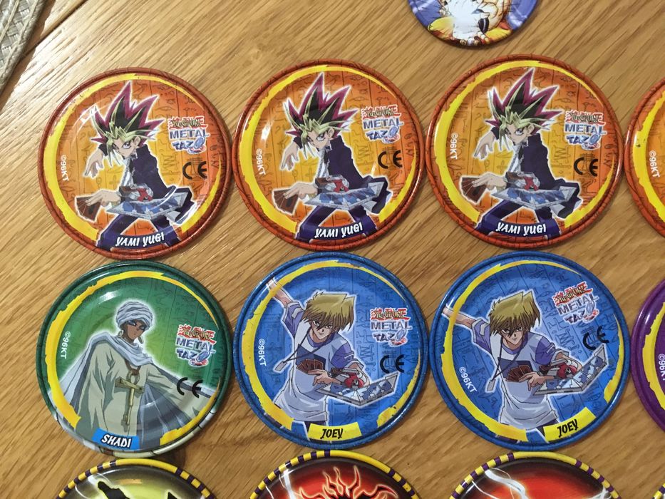 Yu gi oh metal tazo big duze cheetos lays star foods mr snaki tazosy