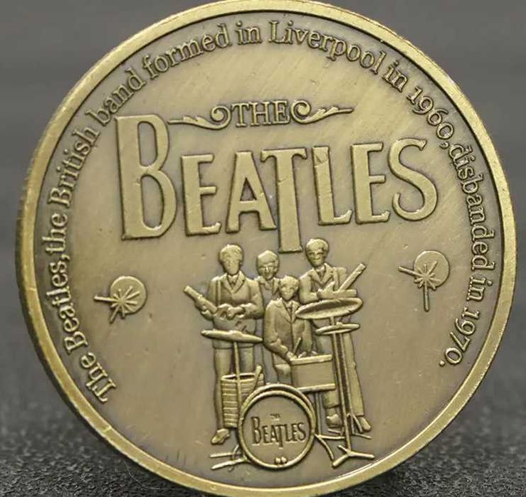 монета коллекционная сувенир битлс 
The Beatles
Рок группа