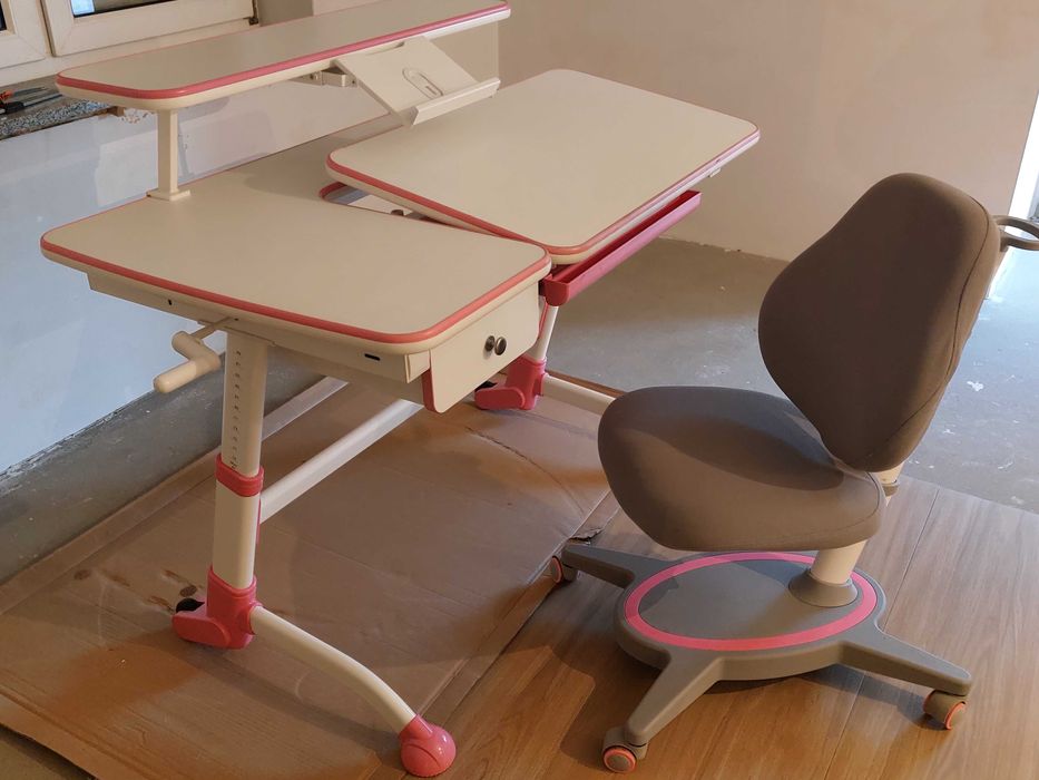 Biurko dziecięcie Fun Desk Amare Pink + krzesło