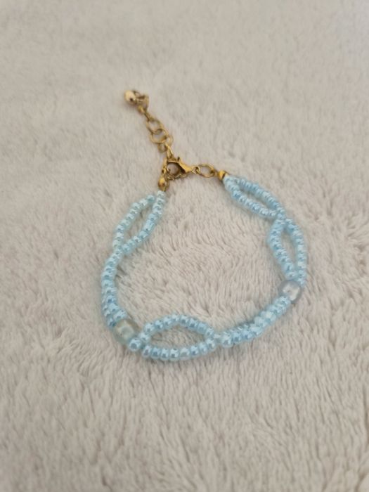 Pulseira azul elástica