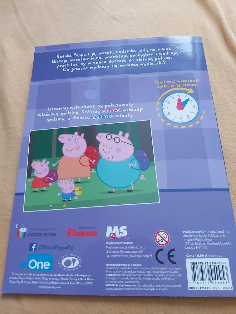 Książka i zegar świnka Peppa