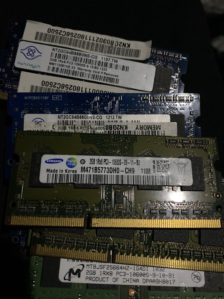 Оперативная память DDR 3 ПК и ноут 2/4гб 1333/1600 есть L ОЗУ pc-dim