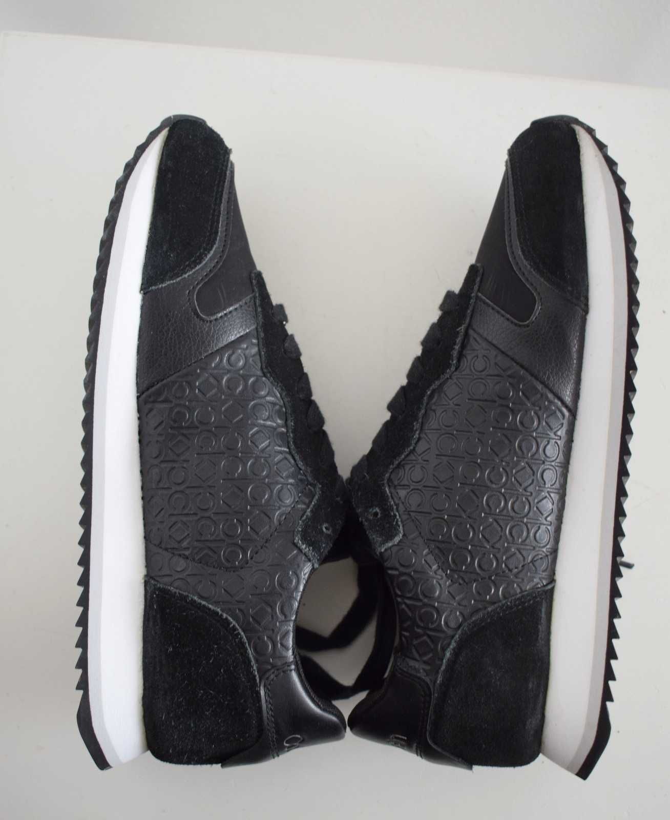 Calvin Klein buty sneakersy damskie czarne skóra 38