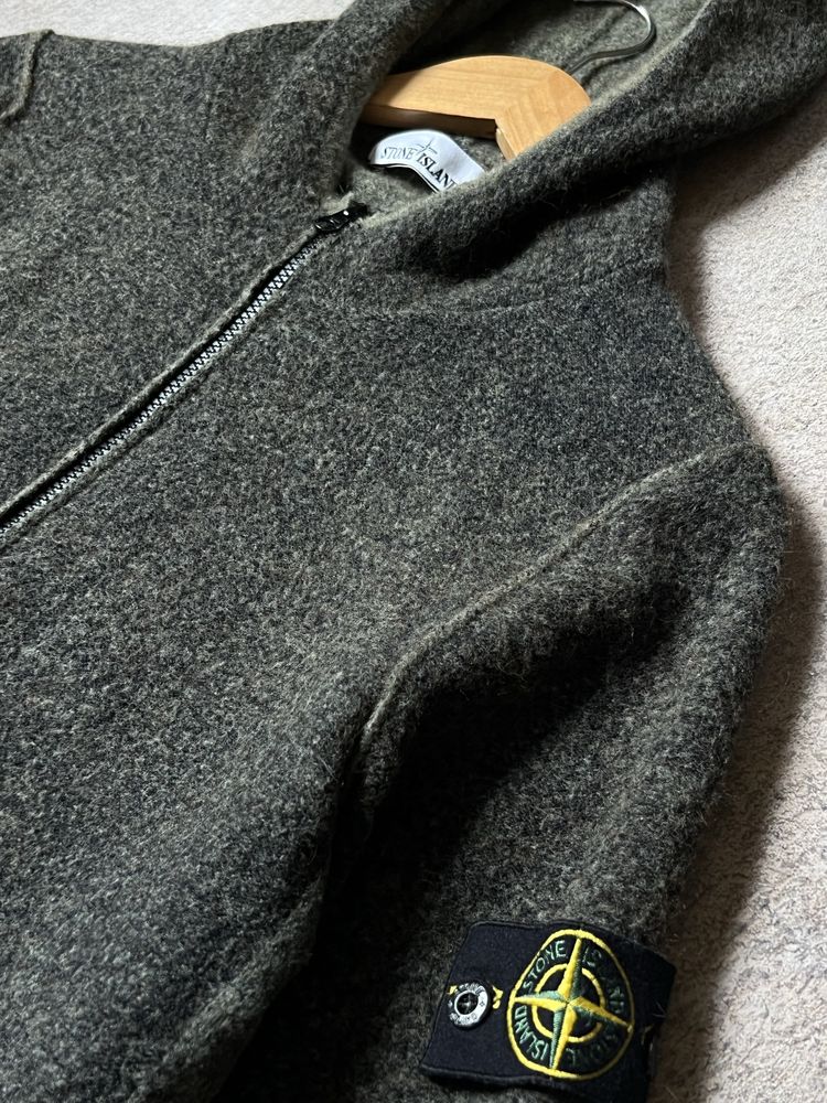 Чоловіча вовняна зіп кофта светр Stone Island оригінал