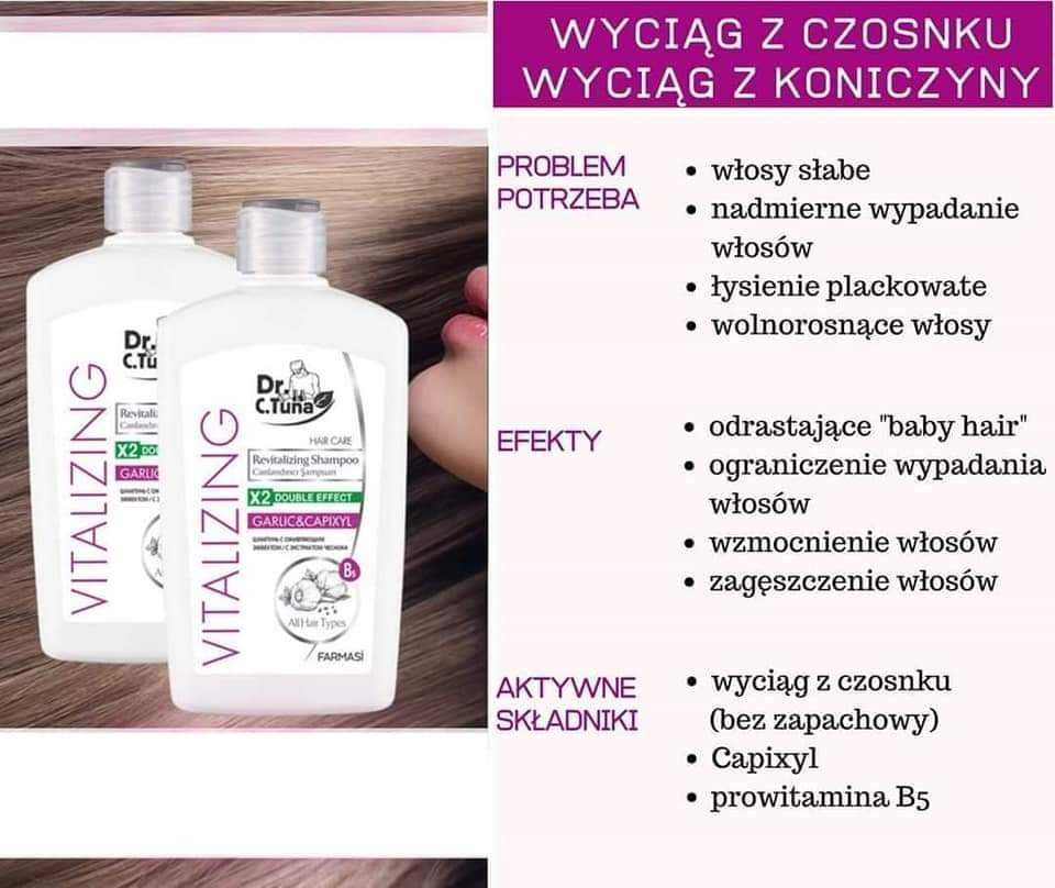 szampon z czosnkiem i capixylem Farmasi 500ml
